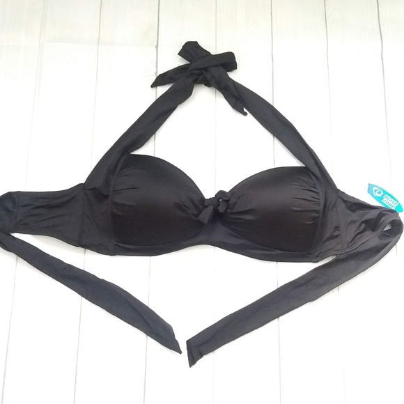 Wave Zone Other - NWT Wave Zone Black Pin up style Bikini Top plus